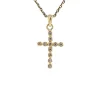 Fashion Gouden kruis hanger met diamant 14 krt Gouden Hanger Met Edelsteen