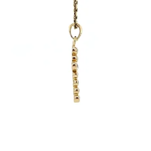 Fashion Gouden kruis hanger met diamant 14 krt Gouden Hanger Met Edelsteen
