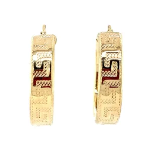 Discount Gouden meander oorringen 14 krt Oorringen