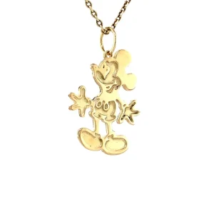 Outlet Gouden Mickey Mouse hanger 14 krt Gouden Hangers
