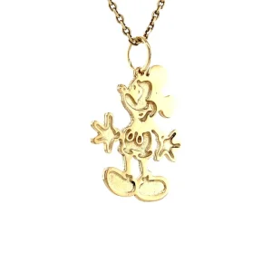 Fashion Gouden Mickey Mouse hanger 14 krt Gouden Hangers