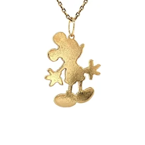 Outlet Gouden Mickey Mouse hanger 14 krt Gouden Hangers
