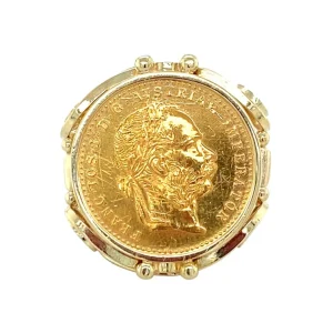 Outlet Gouden munt ring 14 krt Gouden Ringen