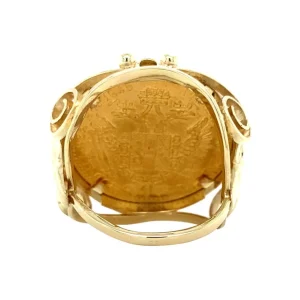 Outlet Gouden munt ring 14 krt Gouden Ringen