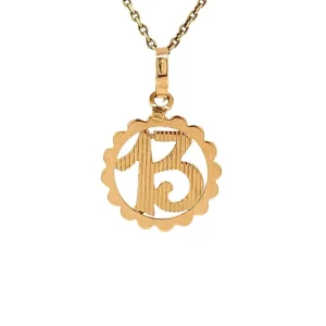 Hot Gouden nummer dertien hanger 18 krt Gouden Hangers