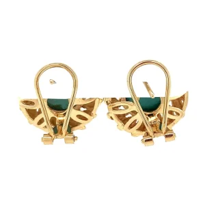 Discount Gouden oorclips met turkoois 14 krt Oorbellen Met Edelsteen | Oorstekers