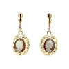 Discount Gouden oorhangers met camee 14 krt Oorbellen Met Edelsteen
