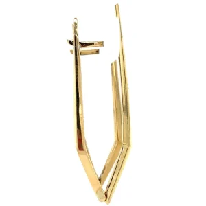 Outlet Gouden oorhangers met diamant 18 krt Oorbellen Met Edelsteen