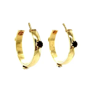 New Gouden oorringen met kleursteen 14 krt Oorbellen Met Edelsteen | Oorringen