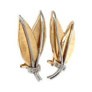 Sale Gouden oorstekers met diamant 18 krt Oorstekers | Oorbellen Met Edelsteen