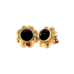 Fashion Gouden oorstekers met granaat 14 krt Oorstekers | Oorbellen Met Edelsteen