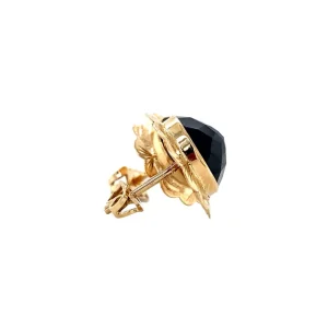 Fashion Gouden oorstekers met granaat 14 krt Oorstekers | Oorbellen Met Edelsteen