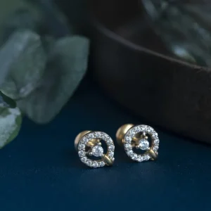 Discount Gouden oorstekers met zirkonia 22 krt Oorstekers | Oorbellen Met Edelsteen