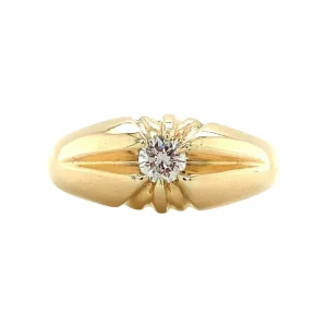 Discount Gouden pinkring met diamant 14 krt Diamanten Ringen