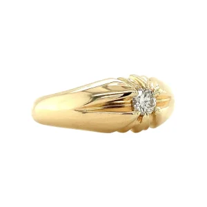Discount Gouden pinkring met diamant 14 krt Diamanten Ringen