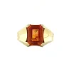 Discount Gouden pinkring met oranje saffier 14 krt Ringen Met Edelsteen