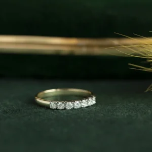 Fashion Gouden rijring met diamant 14 krt Diamanten Ringen