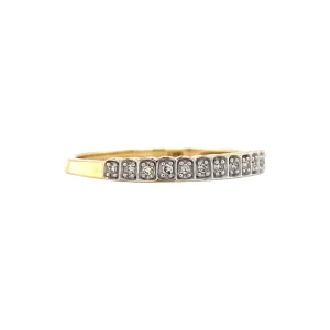 Outlet Gouden rijring met diamant 18 krt Diamanten Ringen