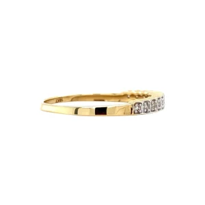 Outlet Gouden rijring met diamant 18 krt Diamanten Ringen