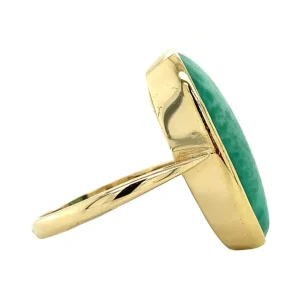 Discount Gouden ring met amazoniet 14 krt Ringen Met Edelsteen