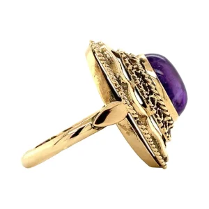 Clearance Gouden ring met amethist 14 krt Ringen Met Edelsteen