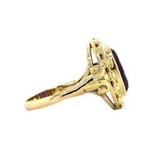 Outlet Gouden ring met amethist 14 krt Ringen Met Edelsteen