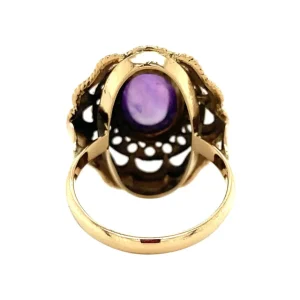 Clearance Gouden ring met amethist 14 krt Ringen Met Edelsteen