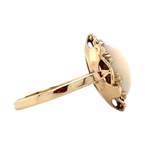 Discount Gouden ring met angel skin koraal 14 krt Ringen Met Edelsteen