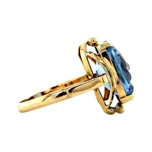 Discount Gouden ring met blauwe spinel 14 krt Ringen Met Edelsteen
