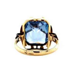 Discount Gouden ring met blauwe spinel 14 krt Ringen Met Edelsteen