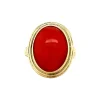 Sale Gouden ring met bloedkoraal 14 krt Ringen Met Edelsteen