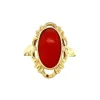 Discount Gouden ring met bloedkoraal 14 krt Ringen Met Edelsteen