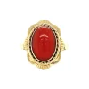 Clearance Gouden ring met bloedkoraal 14 krt Ringen Met Edelsteen
