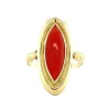 Sale Gouden ring met bloedkoraal 14 krt Ringen Met Edelsteen