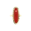 Online Gouden ring met bloedkoraal 14 krt Ringen Met Edelsteen