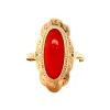 Online Gouden ring met bloedkoraal 14 krt Ringen Met Edelsteen