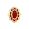 Outlet Gouden ring met bloedkoraal 14 krt Ringen Met Edelsteen
