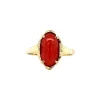 Outlet Gouden ring met bloedkoraal 14 krt Ringen Met Edelsteen
