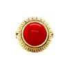 New Gouden ring met bloedkoraal 14 krt Ringen Met Edelsteen