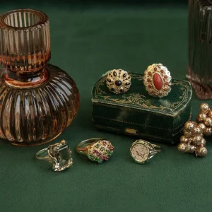 Sale Gouden ring met bloedkoraal 14 krt Ringen Met Edelsteen
