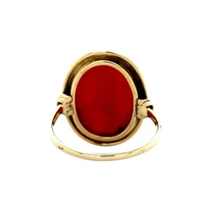 Sale Gouden ring met bloedkoraal 14 krt Ringen Met Edelsteen