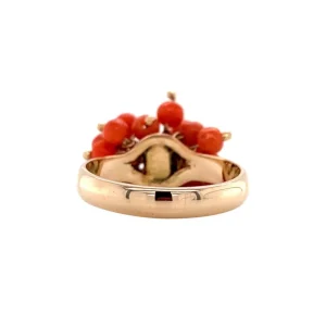 Sale Gouden ring met bloedkoraal 14 krt Ringen Met Edelsteen