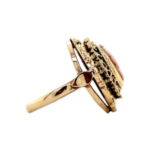 Clearance Gouden ring met camee 14 krt Ringen Met Edelsteen