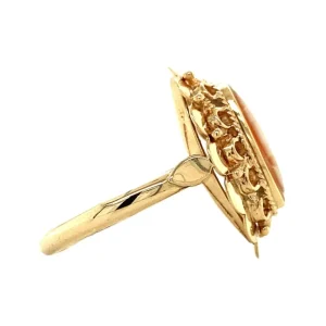 Sale Gouden ring met camee 14 krt Ringen Met Edelsteen