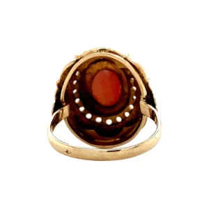 Clearance Gouden ring met camee 14 krt Ringen Met Edelsteen