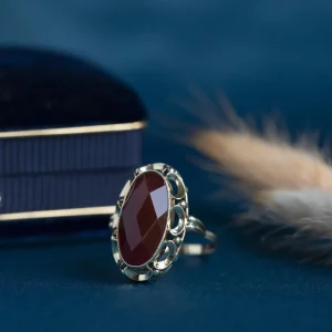 Best Gouden ring met carneool 14 krt Ringen Met Edelsteen