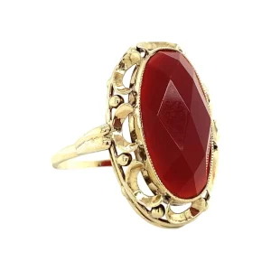 Best Gouden ring met carneool 14 krt Ringen Met Edelsteen