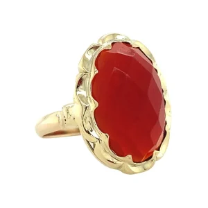 Discount Gouden ring met carneool 14 krt Ringen Met Edelsteen