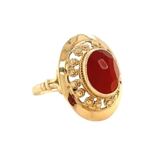 Best Gouden ring met carneool 14 krt Ringen Met Edelsteen