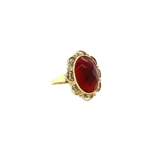 New Gouden ring met carneool 14 krt Ringen Met Edelsteen